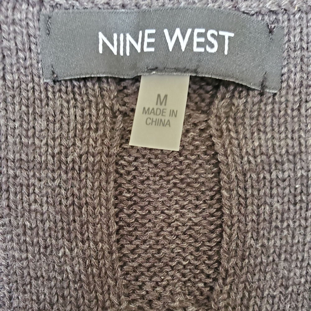 NEW NINE WEST CHARCOAL GRAY KNIT DRESS SZ M - Picture 5 of 8
